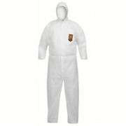 Kleenguard Large A40 White Elastic Ankle Hooded Coveralls PK25 - 47996 - MSRP $294.27