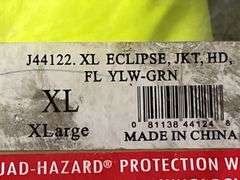 Tingley XL Yellow Green Eclipse Quad Hazard Arc Flash Jacket - J44122 - MSRP $171.71