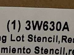 (3) Value Collection  Plastic Reserved Traffic Stencil - 3W630 - MSRP 3 @ $61.37 each