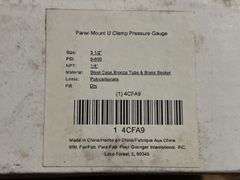 (4) Value Collection 0-600 psi Steel Panel Mount Pressure Gauge - 4CFA9 - MSRP 4 @ $20.31 each