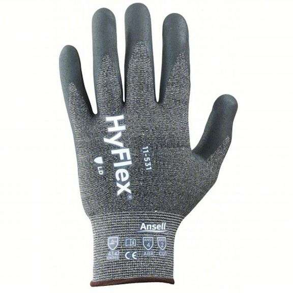 (4) Hyflex Size 10 ANSI Cut Level A2 Nitrile Coated Gloves PK6 - 11-531 - MSRP 4 @ $103.38 ea