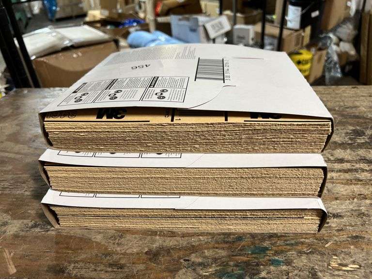 (3) 3M 9" x 11" 60 Grit Aluminum Oxide Paper Sheet PK50 - 02116 - MSRP 3 @ $47.29 each