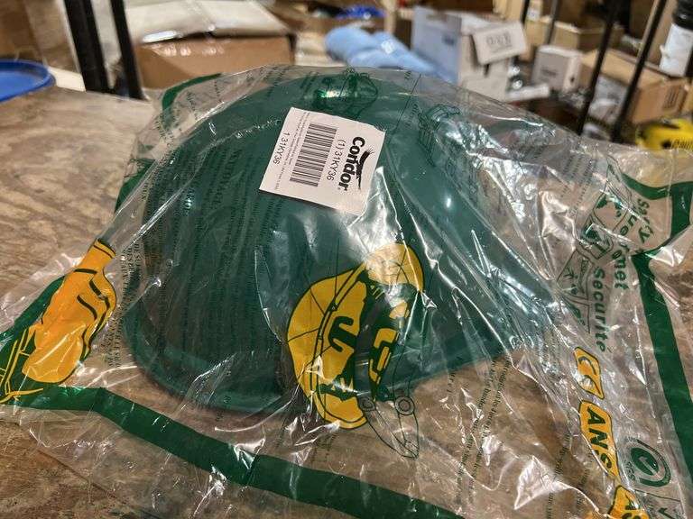 (6) Condor Green 4-Point Ratchet Hard Hat - 31KY36 - MSRP 6 @ $33.97 each