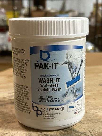 (12) Pak-It 20 Count Jar Waterless Vehicle Wash - PAK555520 - MSRP $64.76
