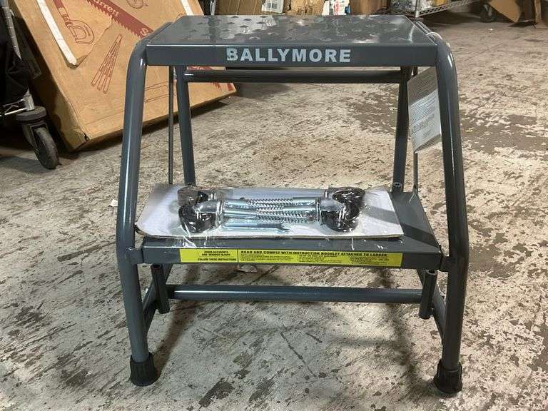Ballymore 2-Step No Rails Serrated Tread Spring Loaded Caster Ladders - MSRP $333.70