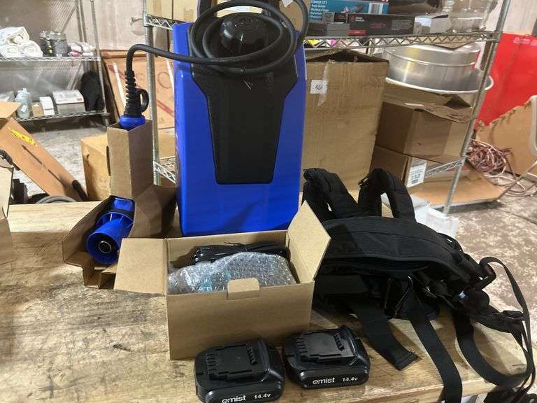 Emist Blue Electrostatic Backpack Disinfectant Sprayer - EX7000 - MSRP 2,686.49