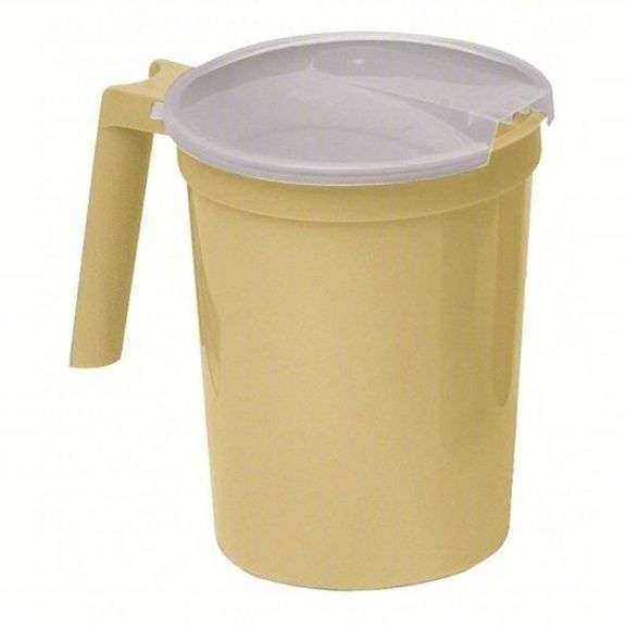 Medline 32 oz Non-Insulated Plastic Pitcher with Lid PK100 - 400801 - MSRP $112.10