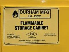Durham Mfg. 23" x 18" x 41" 12 gal Yellow Flammable Storage Cabinet - 56YW54 - MSRP $912.55