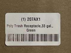 Dogi Park 33 gal Green/Sand Poly Trash Receptacle - 207AX1 - MSRP $1,346.00