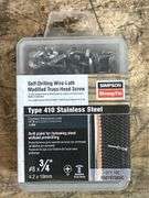 (2) Simpson Strong-Tie #8 Modified Truss-Head Screw PK100 - F08T075KDC - MSRP 2 @ $19.05 ea