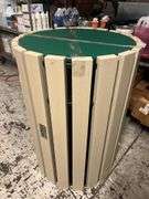 Dogi Park 33 gal Green/Sand Poly Trash Receptacle - 207AX1 - MSRP $1,346.00
