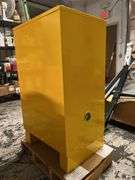 Durham Mfg. 23" x 18" x 41" 12 gal Yellow Flammable Storage Cabinet - 56YW54 - MSRP $912.55
