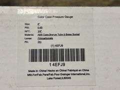 (4) 0 to 60 Psi 4" Dial x 1/4" NPT Male Industrial Pressure Gauge - 4EFJ9 - MSRP 4 @ $64.13 ea