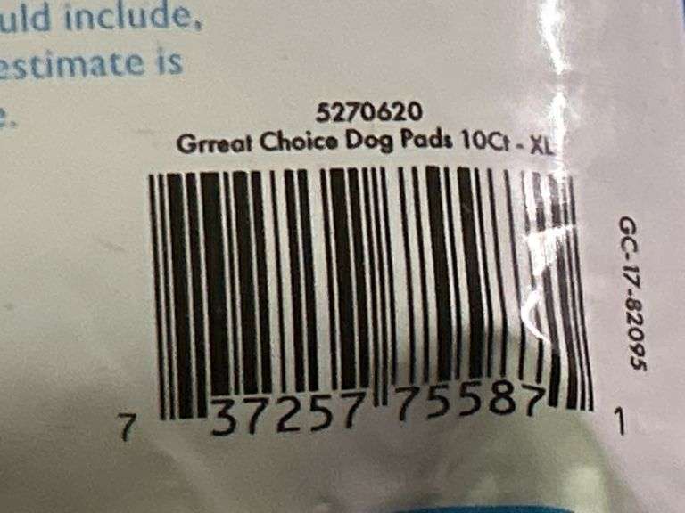 (8) Grreat Choice XL Dog Pads PK10 - 5270620 - MSRP 8 @ $13.00 each