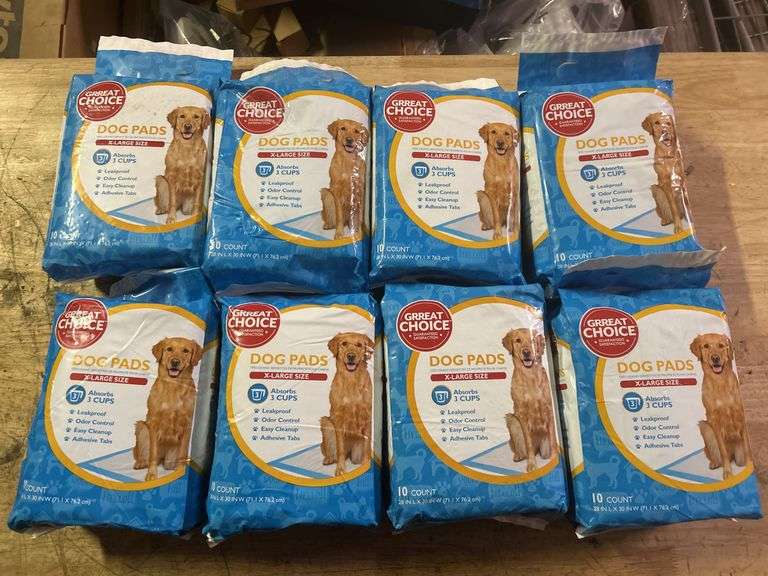 (8) Grreat Choice XL Dog Pads PK10 - 5270620 - MSRP 8 @ $13.00 each