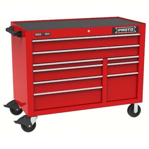 Proto 50" W x 25-1/4" D x 41" H 9 Drawers Rolling Tool Cabinet - 808JZ8 - MSRP $5,896.27