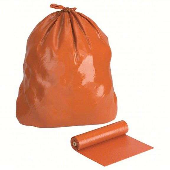 Tough Guy 45 gal Capacity 39" Wd x 46" Ht 4 mil Orange Trash Bags PK75 - 52WX88 - MSRP $104.99