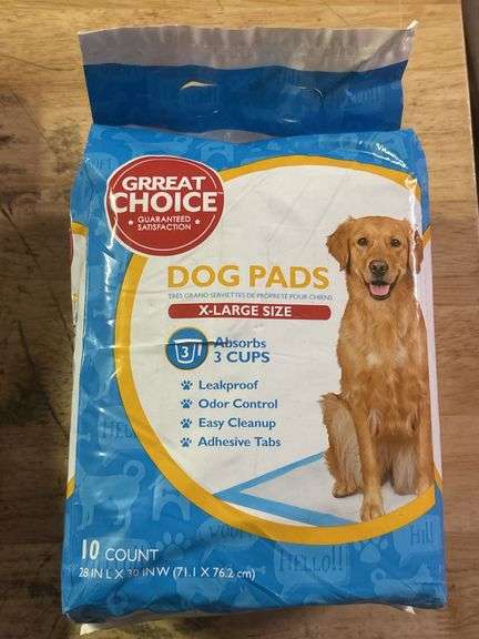 (8) Grreat Choice XL Dog Pads PK10 - 5270620 - MSRP 8 @ $13.00 each