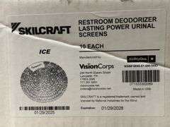Ability One Silver Round Urinal Screen Deodorizer PK10 - 798LF8 - MSRP $52.67