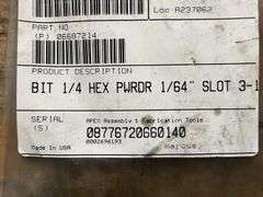 Apex 1/4" Hex Power Drive x 1/64" Insert Bit PK10 - 320-000X - MSRP $56.50
