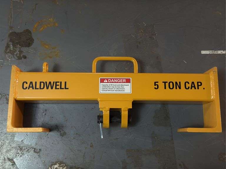 Caldwell 5 Ton Cap Yellow Forklift Lifting Beam - 41D515 - MSRP $914.70 ...