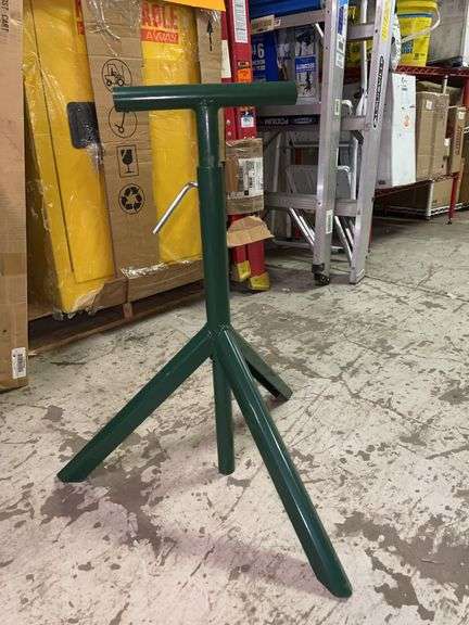 (4) For 10" Between Frame Wd 25" to 43" Ht Range 400 lb Capacity Steel Conveyor Support Stand