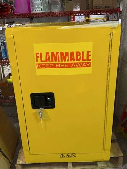 Sandusky 12 Gal Yellow Flammable Safety Storage Cabinet with Key