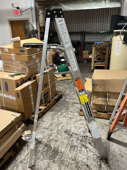 Louisville 6 ft Ladder Size, Aluminum, 300 lb Load Capacity