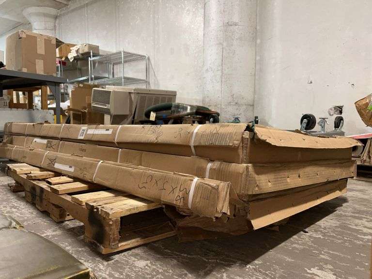 (3) Commercial 7 x 3 ft Aluminum Swinging Door