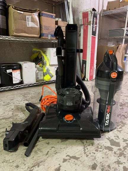 Hoover Commercial 14" Cleaning Path 35' L HEPA Media TaskVac Bagless Upright Vacuum Cleaner
