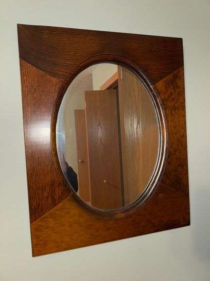 Wood Framed mirror • 17x29 • Upstairs