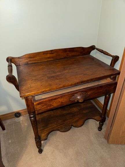 Vintage washstand • 30x19x30 • Upstairs • ( Click for More Photos )