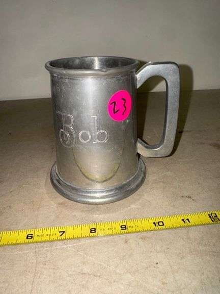 English pewter stein made in England • Ground level basement