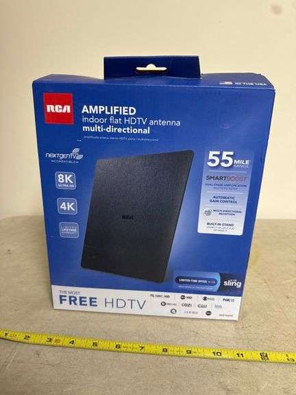 RCA amplified indoor flat hdtv antenna • Ground level basement
