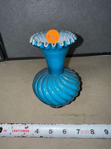 Fluted vase • 6” • Basement