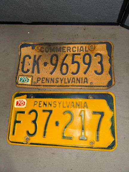 Pennsylvania plates • 1970s • Basement