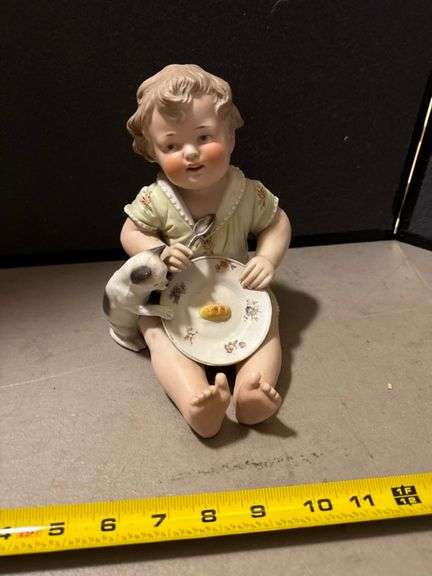 Gerbruder heubach Piano baby figurine • 7” • Kitchen