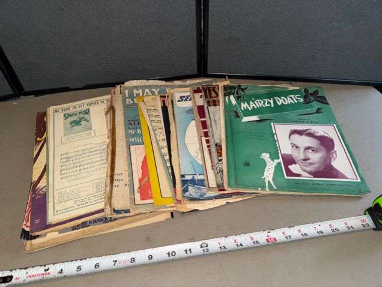 Vintage music books • Living room