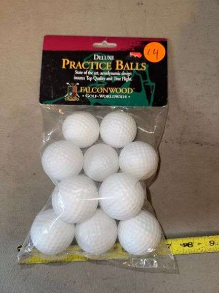 Deluxe plastic practice golf balls • New in Package • Basement