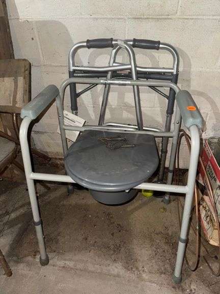 Walker and portable toilet • Basement
