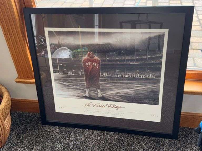 Cleveland browns The final play framed wall decor • 27x24 • Living room 2