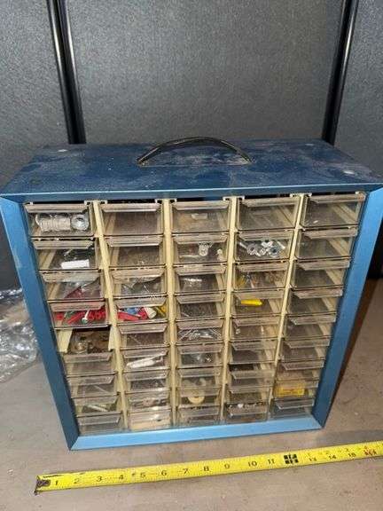 Hardware organizer and contents • Basement
