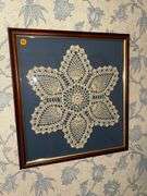 19x19 framed lace wall decor • (2) • Upstairs •  ( Click for More Photos )