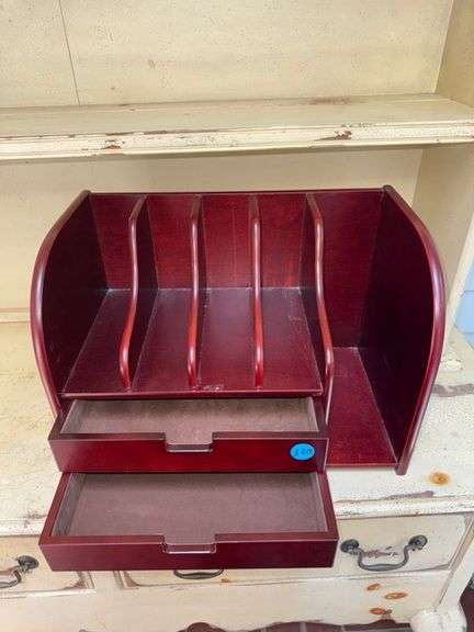 Wooden desk organizer • Sun room