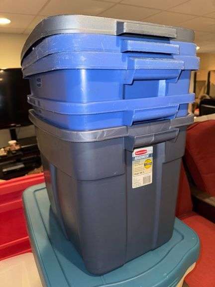 Rubbermaid totes • (3) • Basement (storage)