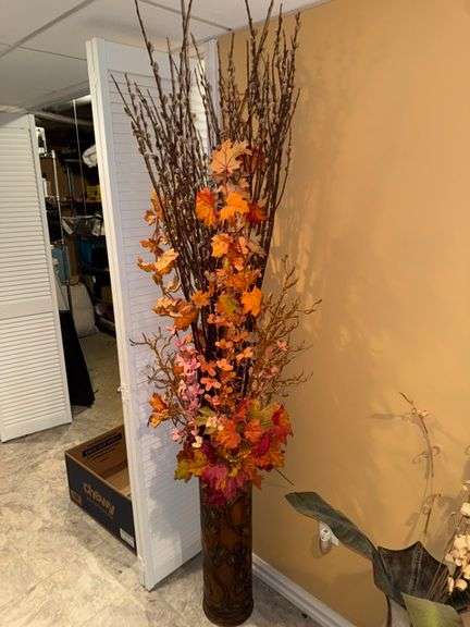 Faux flower in vase • 80” • Basement