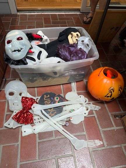 Halloween decor and costumes • Sun room