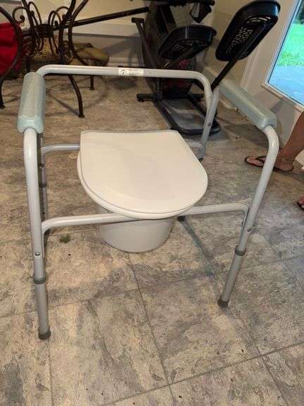 Medline collapsible toilet • Basement