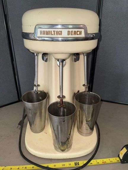 Vintage Hamilton Beach 40DM 3 Head Triple Malt Milkshake Mixer • Works • Garage