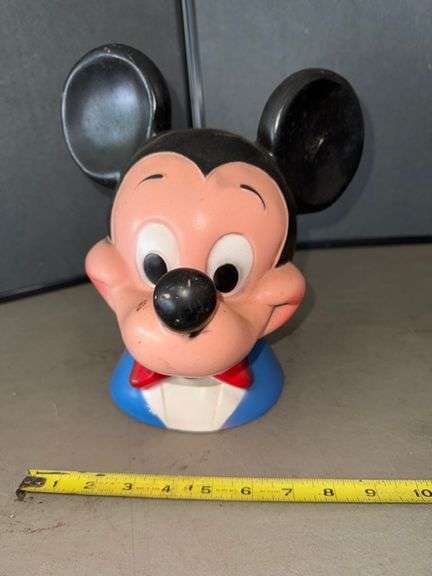 Mickey mouse plastic piggy bank • Garage